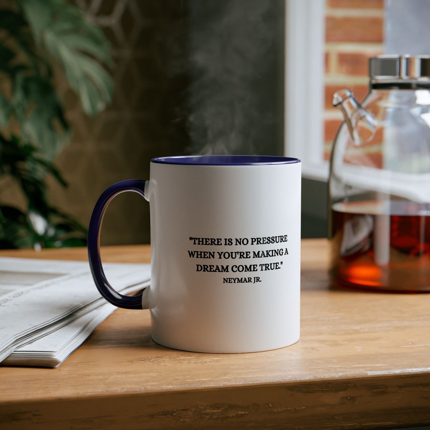 Mug Neymar with motivation quote