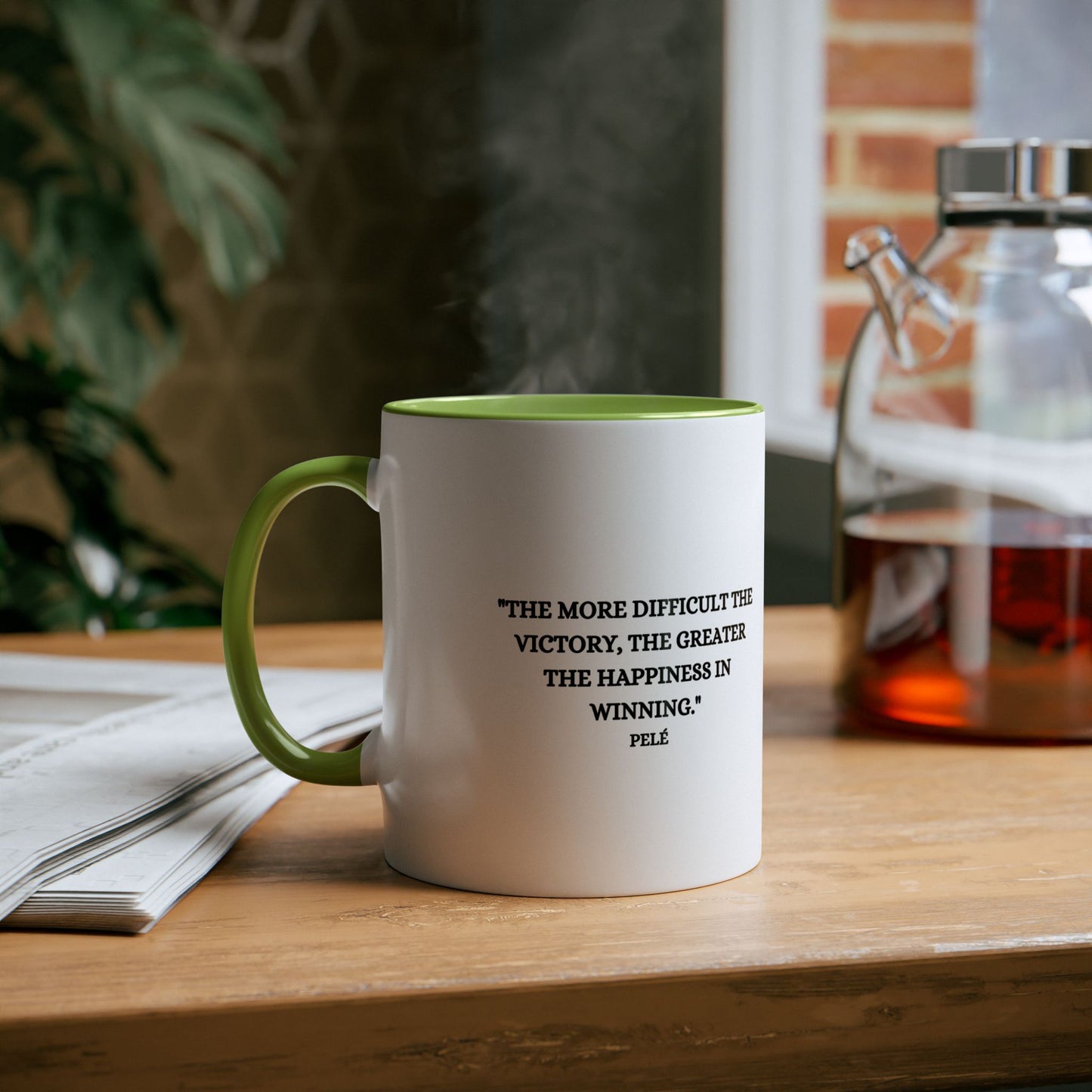 Mug Pele with motivation quote