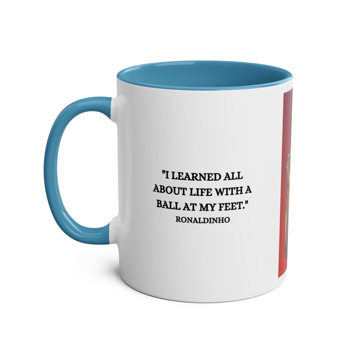 Mug Ronaldino with motivation quote