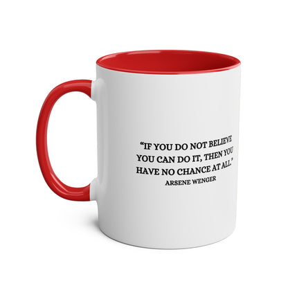 Mug Arsene Wenger with motivation quote