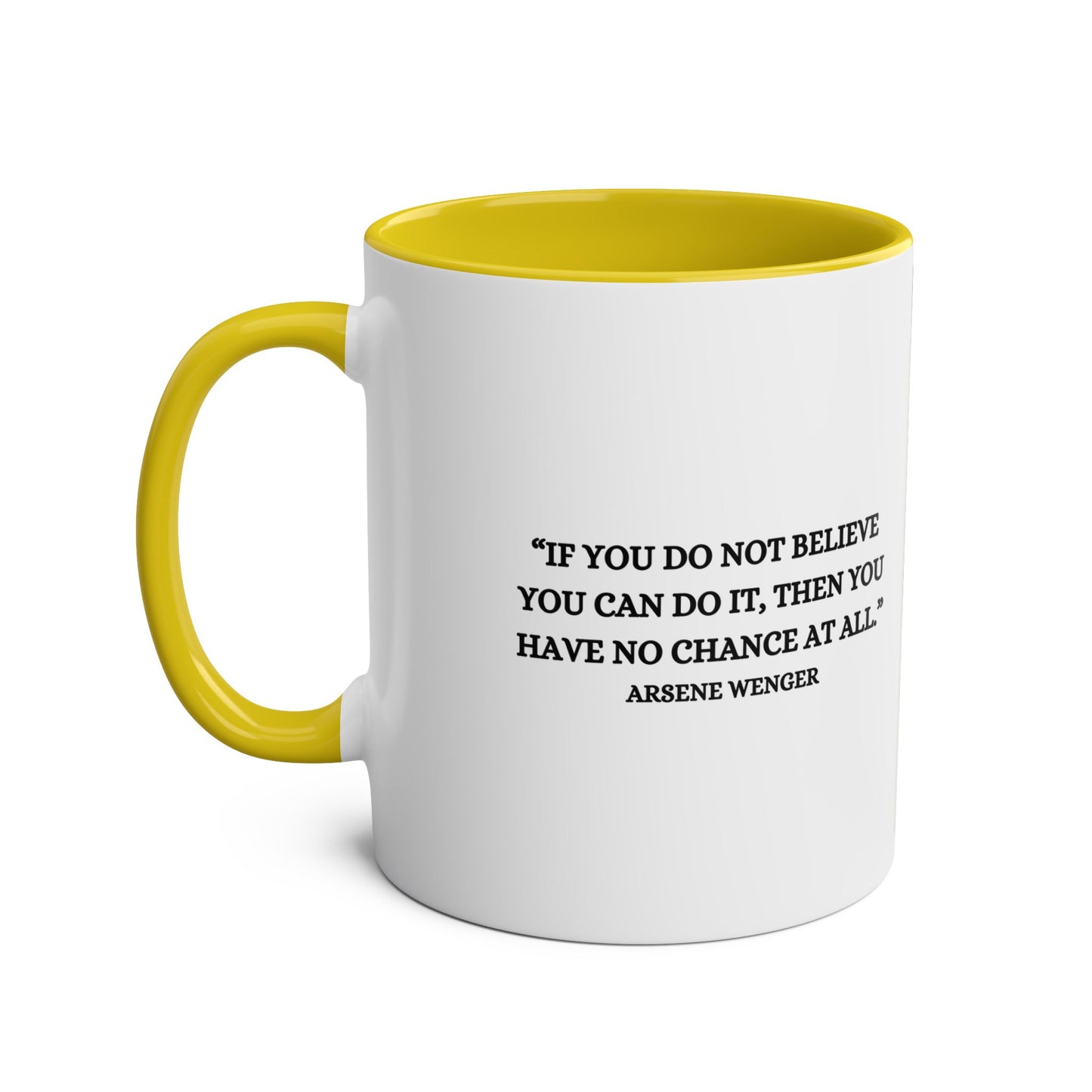 Mug Arsene Wenger with motivation quote