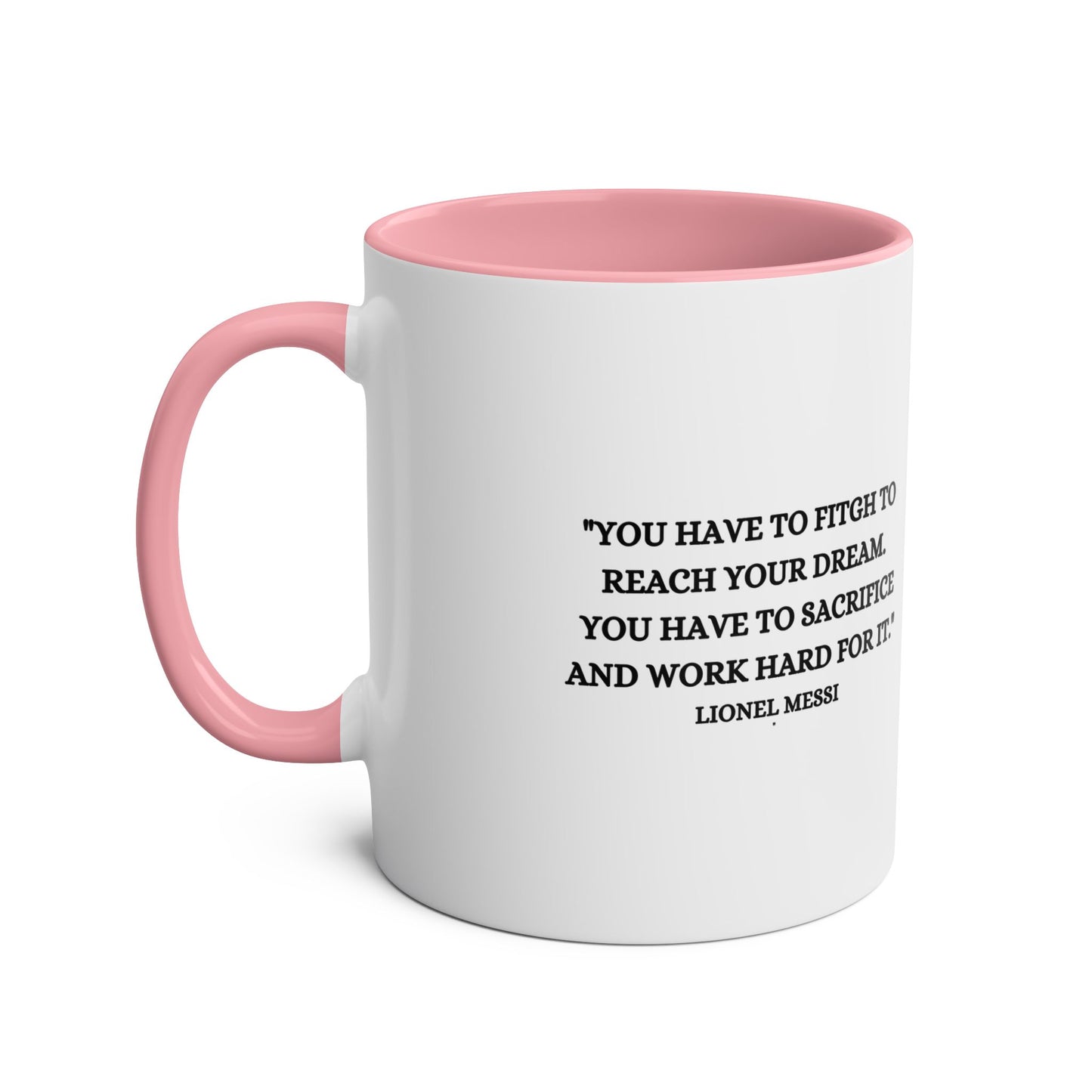 Mug Lionel Messi with motivation quote