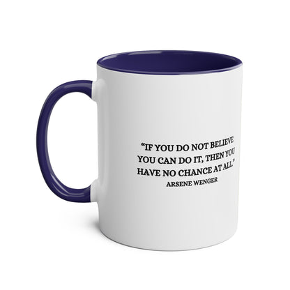 Mug Arsene Wenger with motivation quote