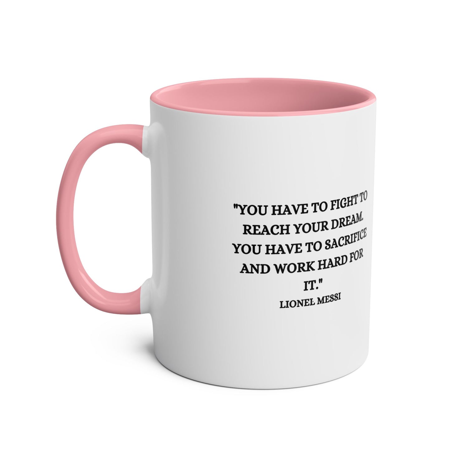 Mug Lionel Messi with motivation quote